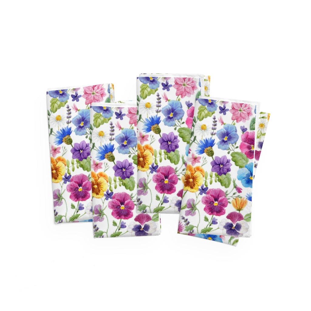 summer floral dinner napkins