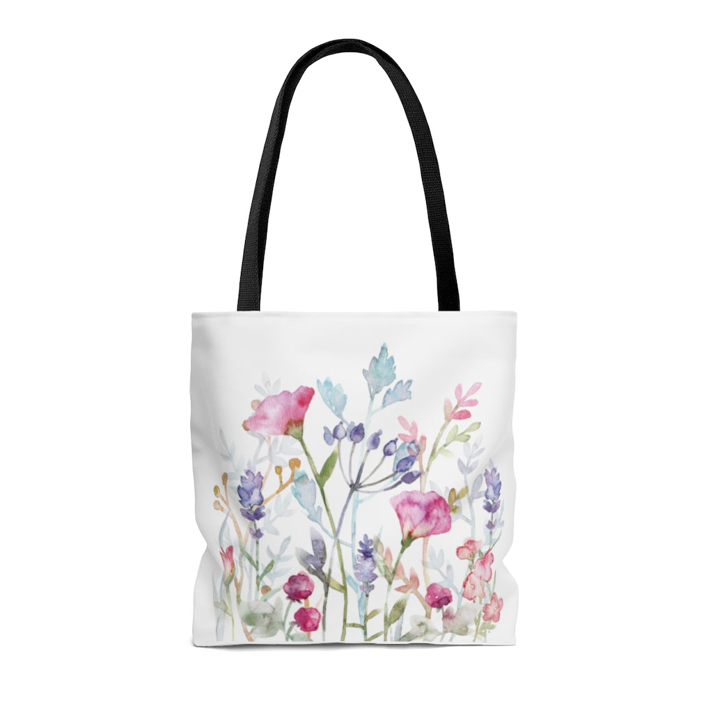 Spring Floral Tote Bag / Wildflower Tote Bag