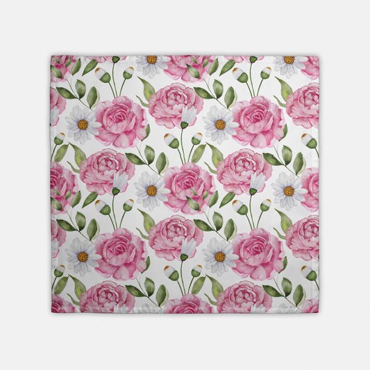 Daisy Hostess Towel / Pink Rose Tea Towel