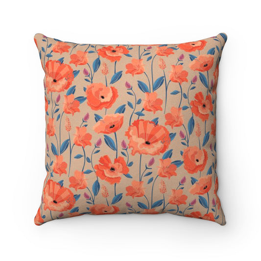 Poppy Pillow / Floral Pillow