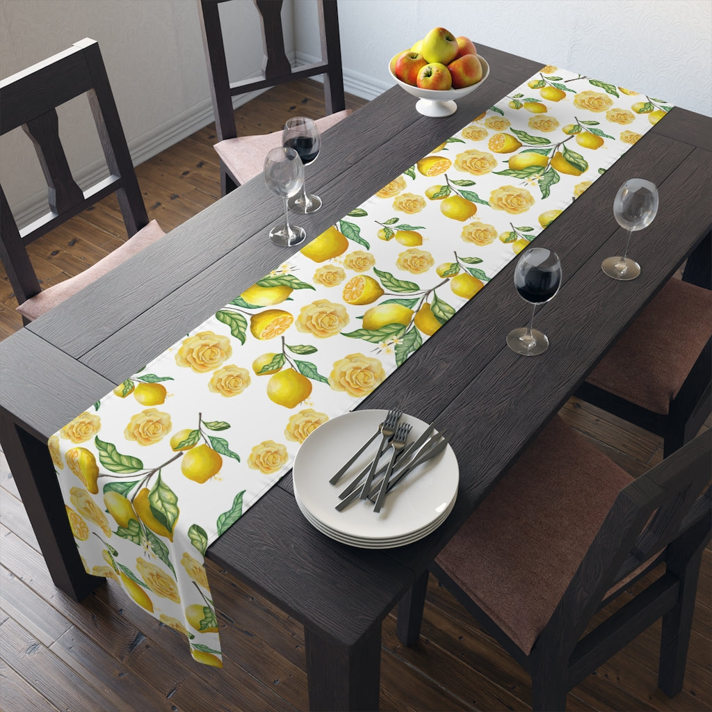 Lemon Table Runner / Yellow Rose Table Runner
