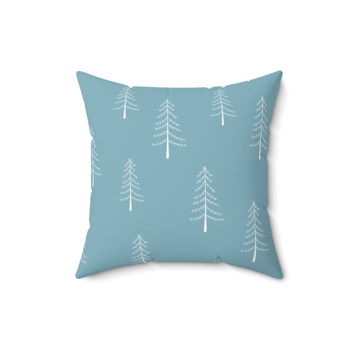 Blue Christmas Pillow / Boho Tree Pillow / Winter Cushion
