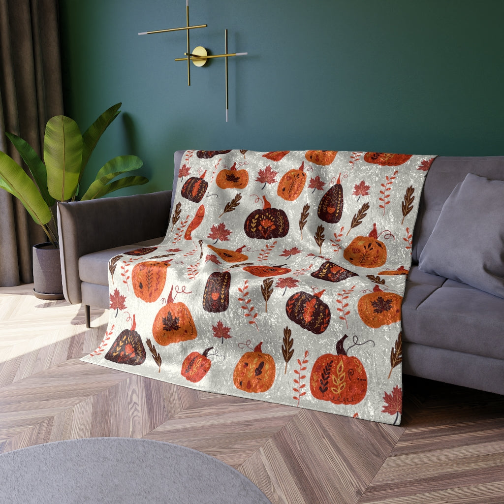 pumpkin blanket for fall or thanksgiving
