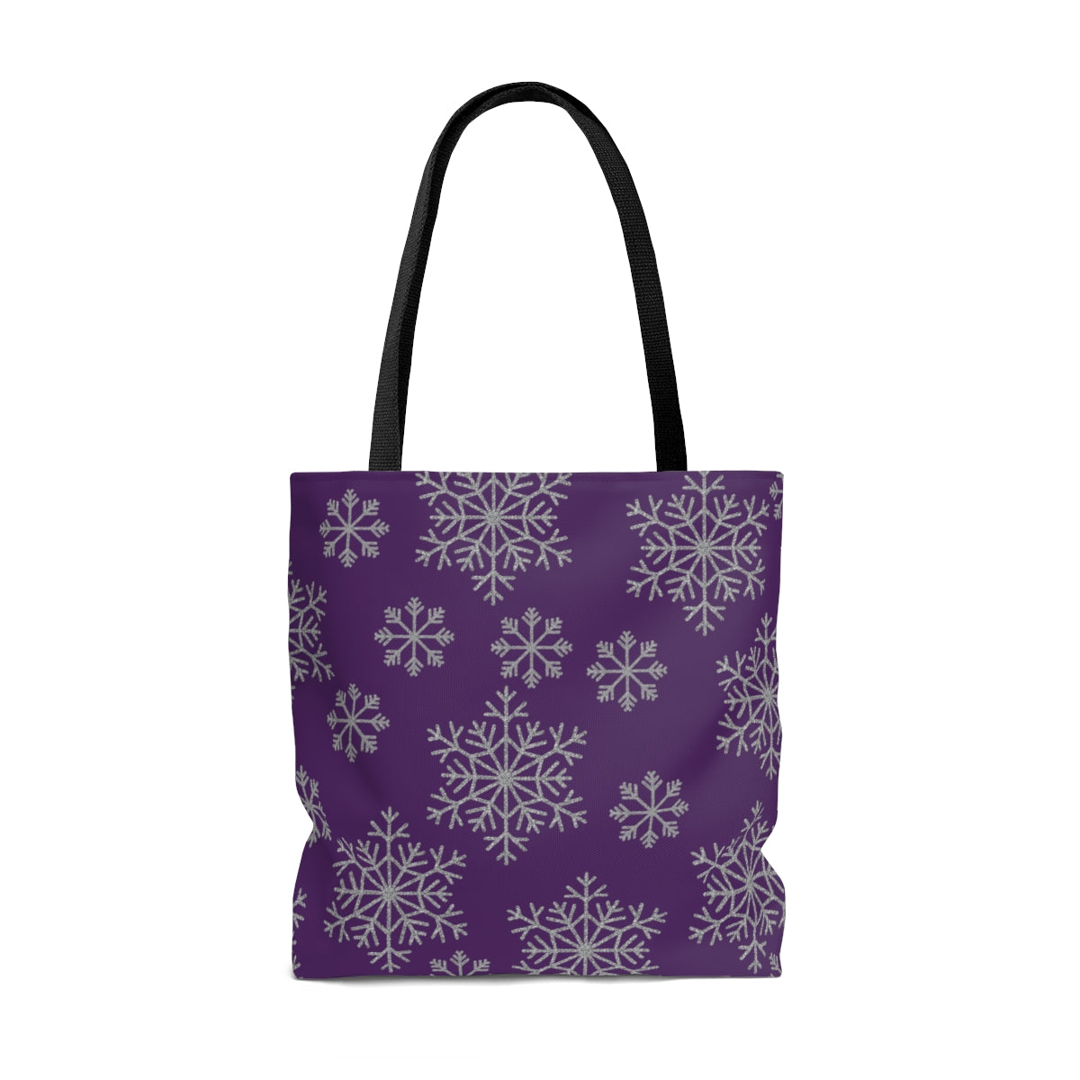 Christmas Tote Bag / Snowflake Tote Bag /Purple Tote Bag