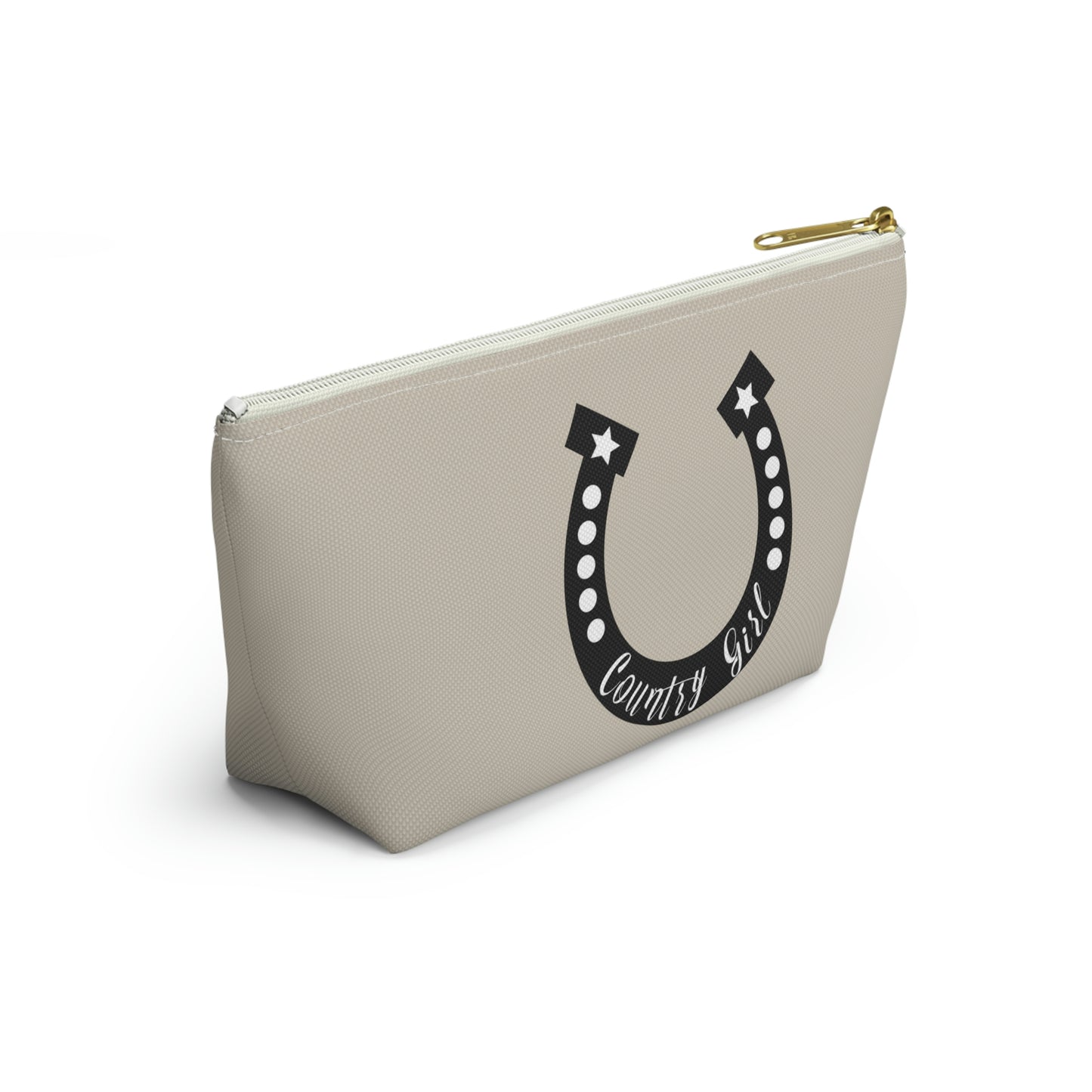 Personalized Horse Shoe Print Makeup Bag / Country Girl Cosmetic Bag