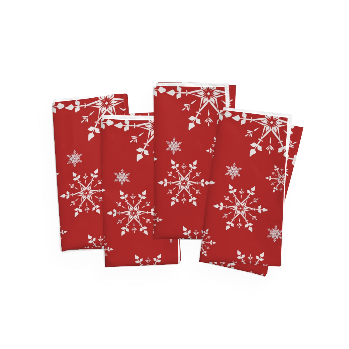 Christmas Napkins / Snowflake Napkins / Set of 4 Cloth Napkins