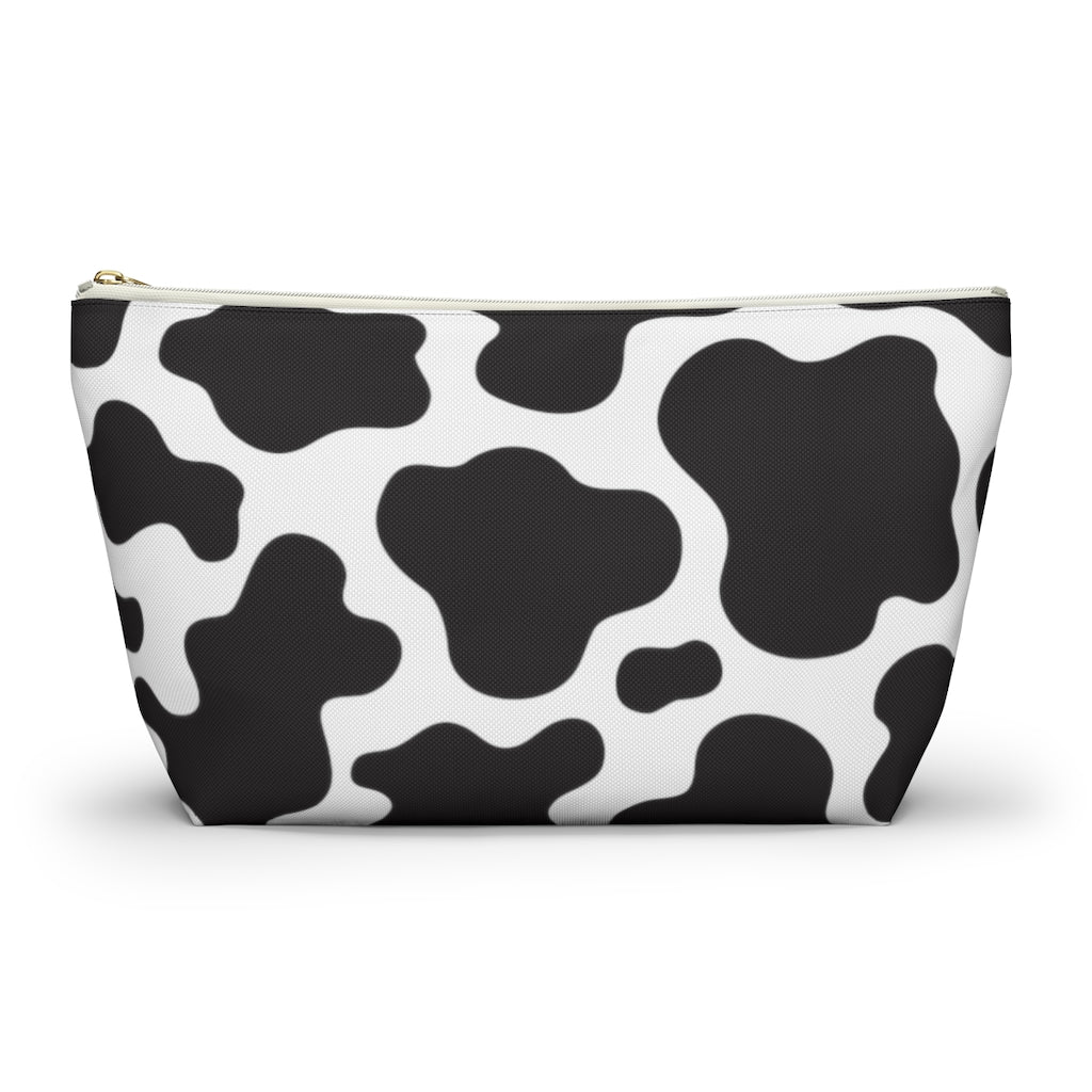 cow print cosmetic bag 
