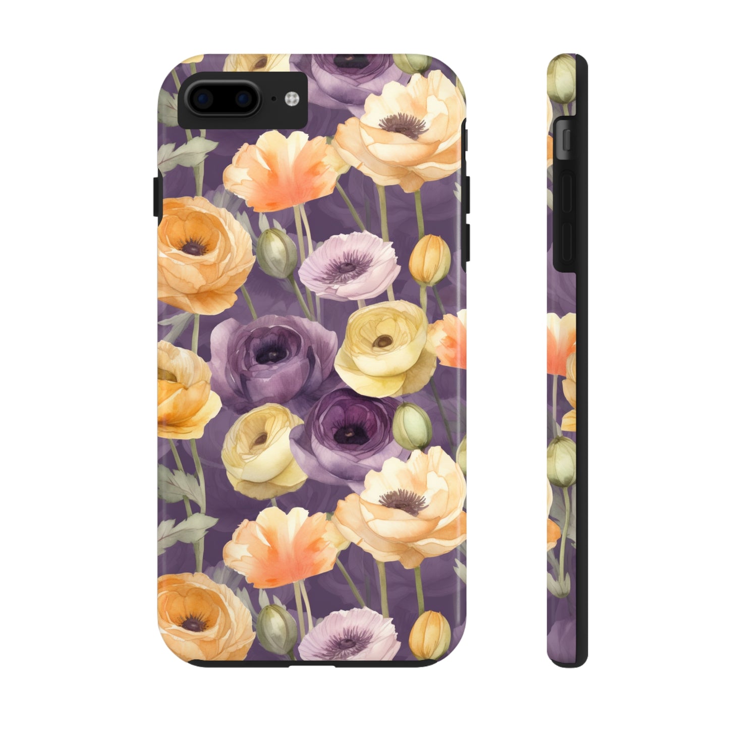 Purple Floral Iphone Case / Girl's Flower Iphone Case