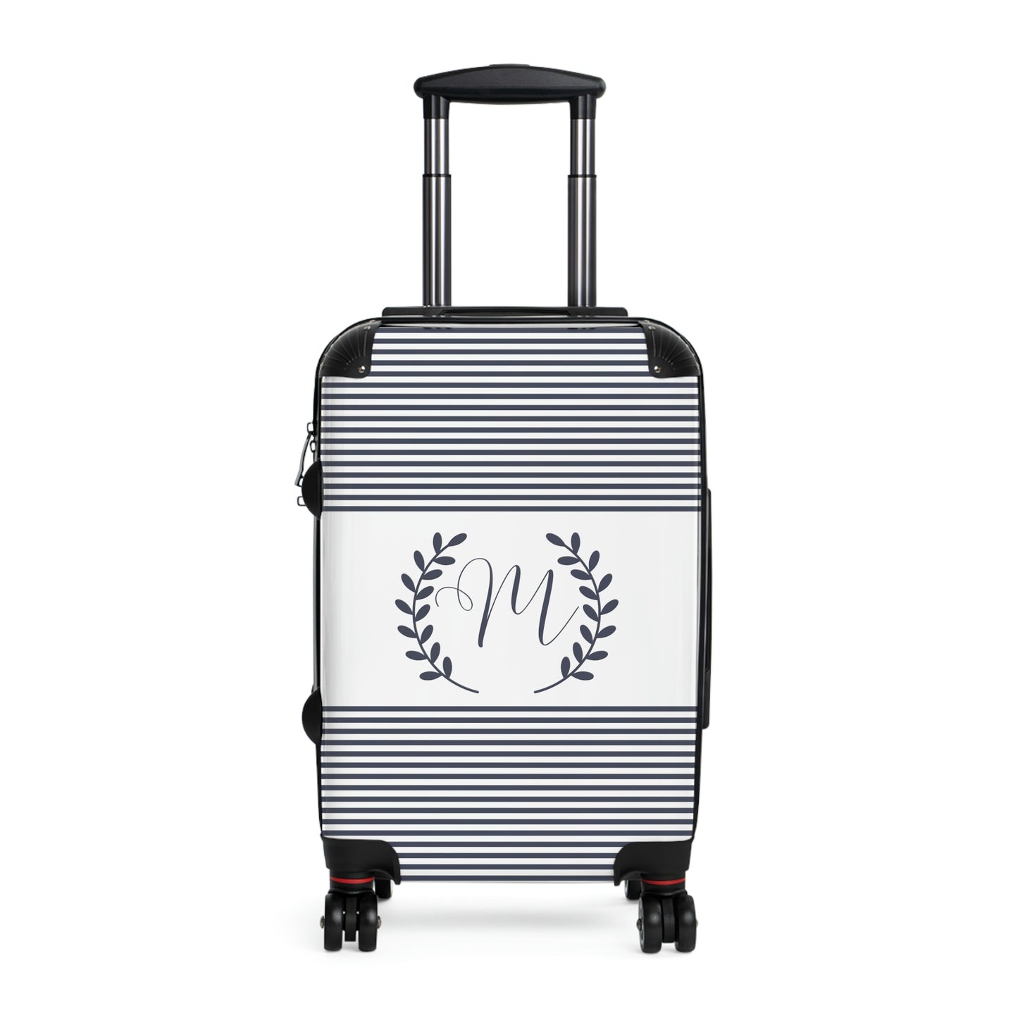 monogram blue striped suitcase for birthday gift for honeymoon