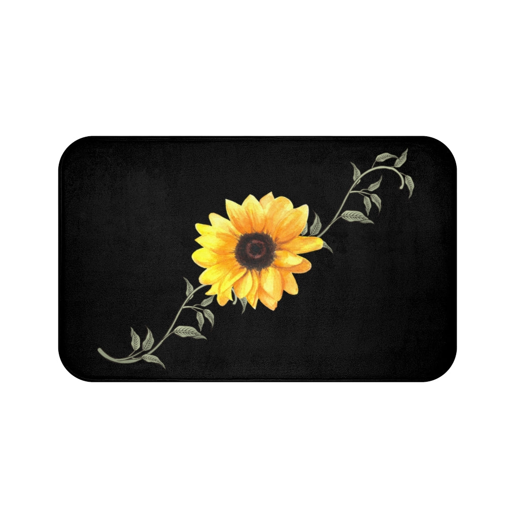 Sunflower Bath Mat / Sunflower Bathroom Decor