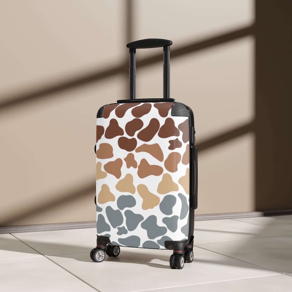medium size gradient cow print suitcase