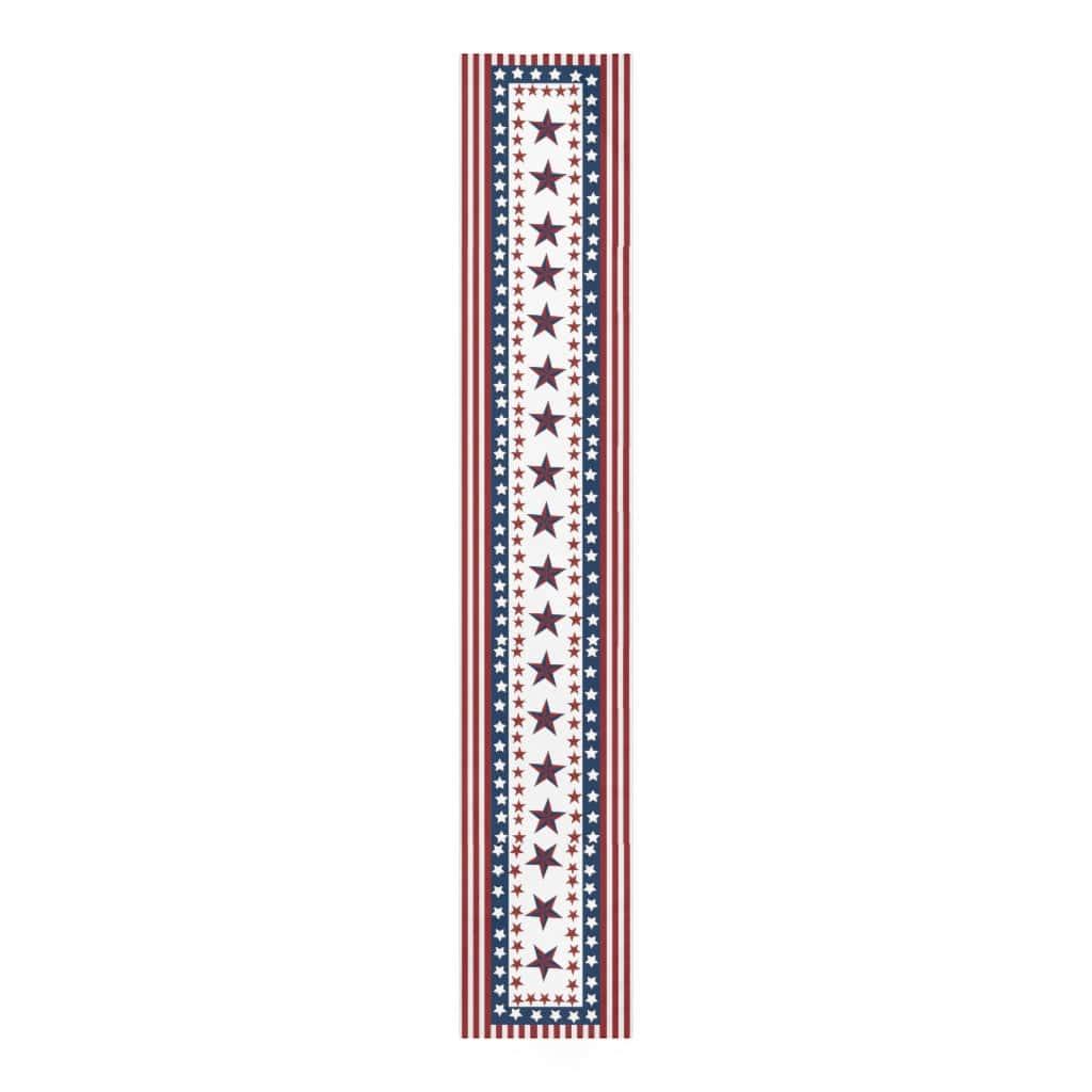 4th of july party table runner with stars and stripes 