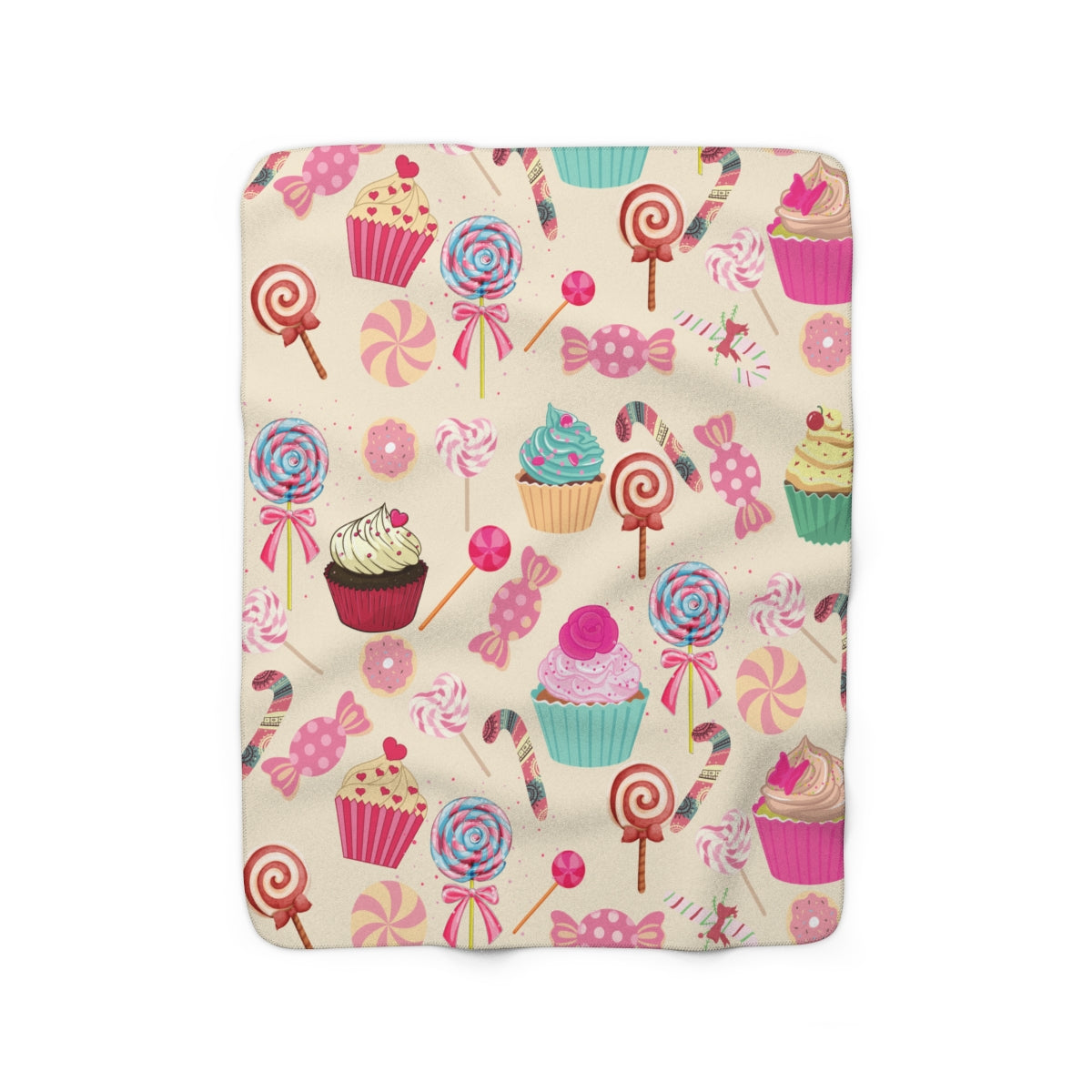 Pink  Candy Theme Sherpa Blanket