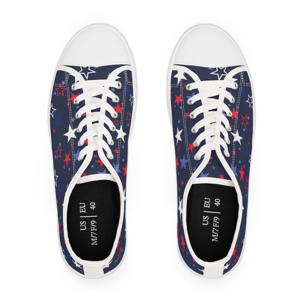 Women s 4th of July Sneakers USA Stars Sneakers Patriotic Shoes US 11 White