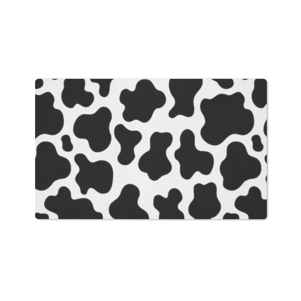 cow print mat
