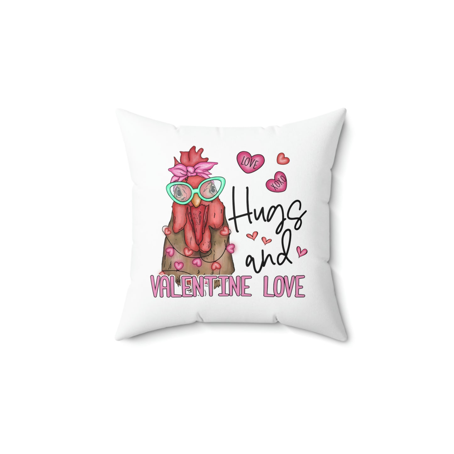 Valentines Day Pillow / Rooster Pillow / Valentines Day Decor / Rooster Cushion / Heart Pillow / Cute Valentines Day Pillow