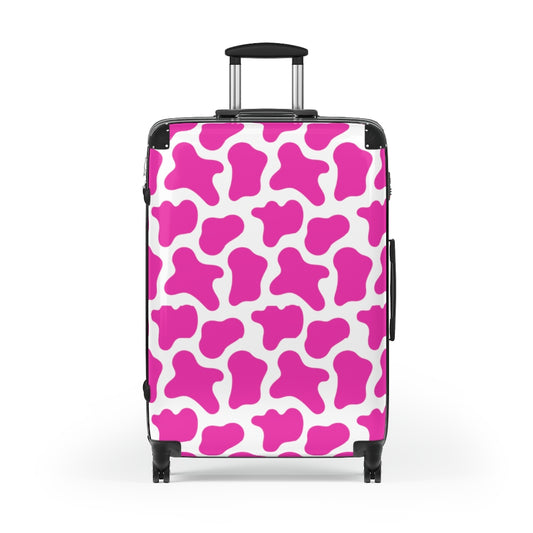 Pink Cow Print  Suitcase / Pink Wheeled Luggage