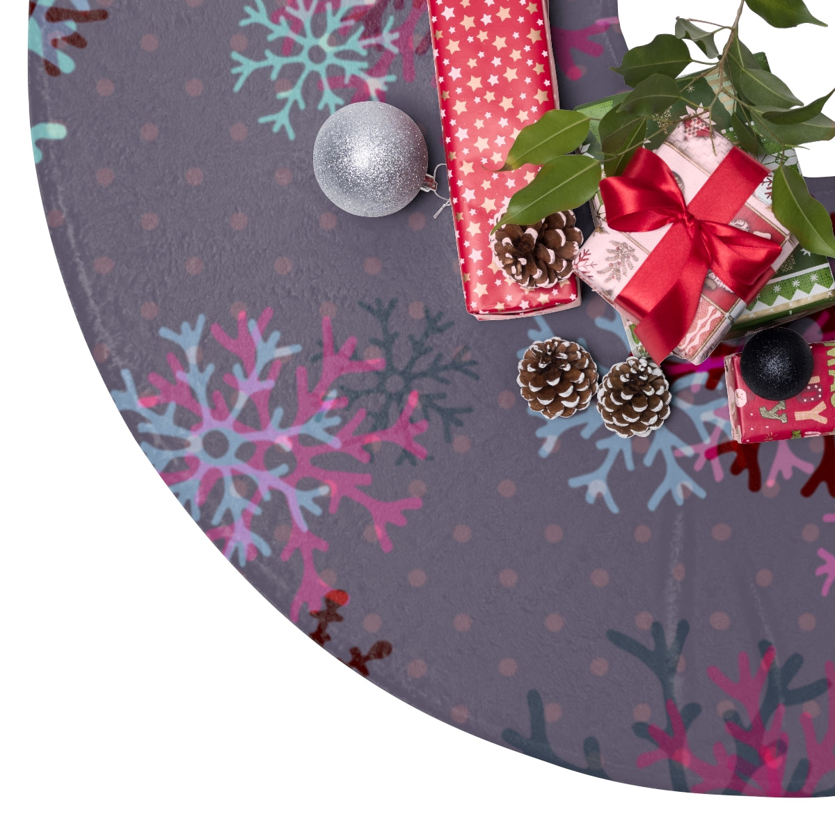 Purple Tree Skirt / Snowflake Tree Skirt /Christmas Tree Skirts