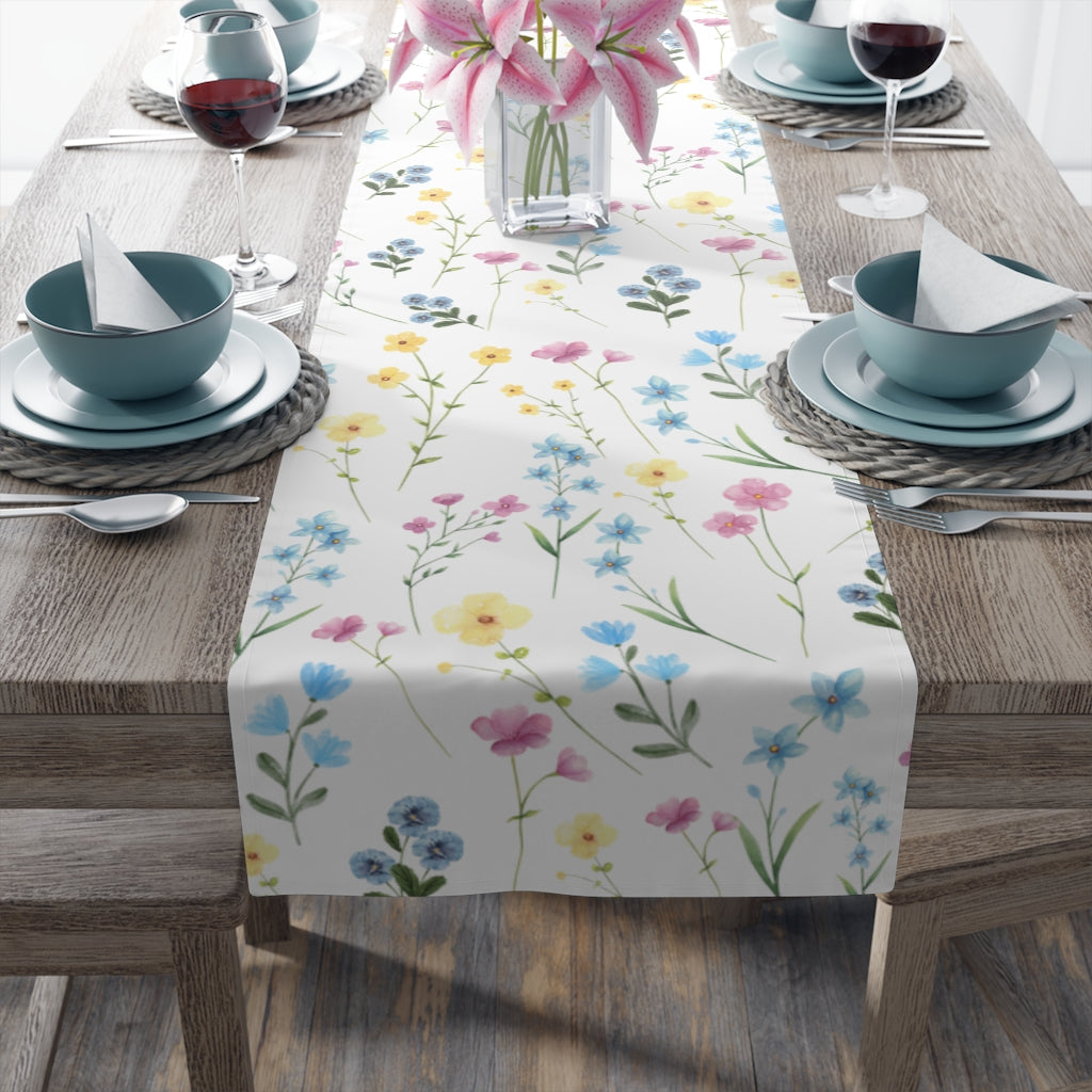 wild flower table runner