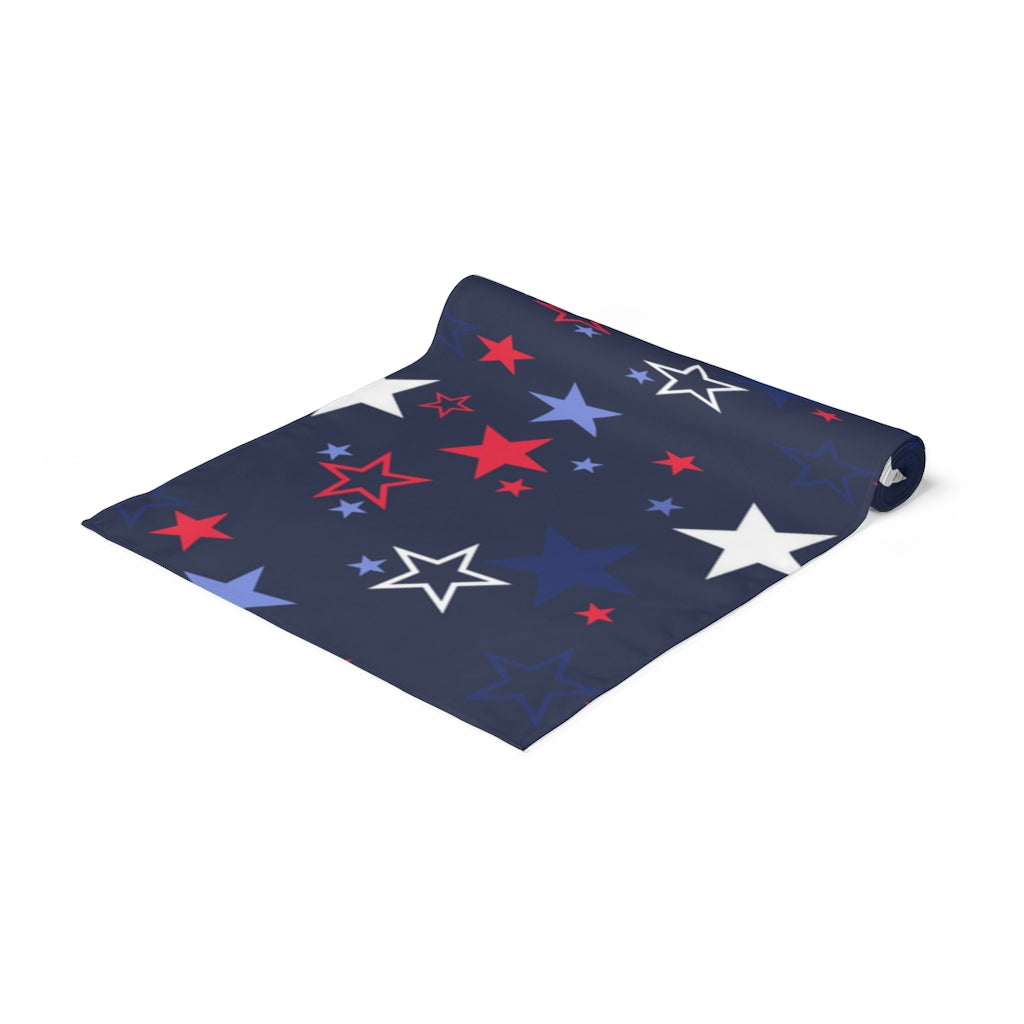 usa patriotic table runner for 4th of july party