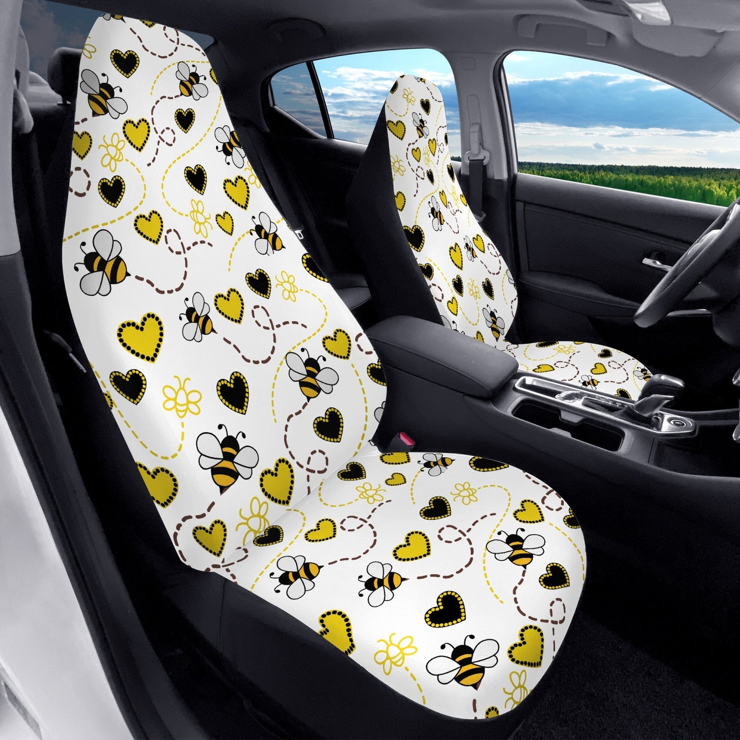Honey Bee Car Seats Covers / 2 Pc Set