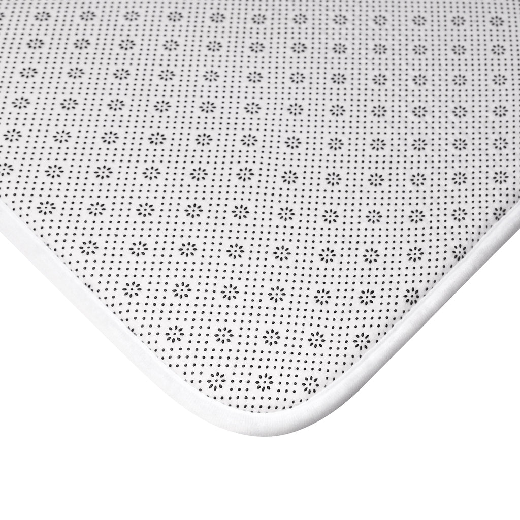 picture of the anti slip back of the rose bath mat