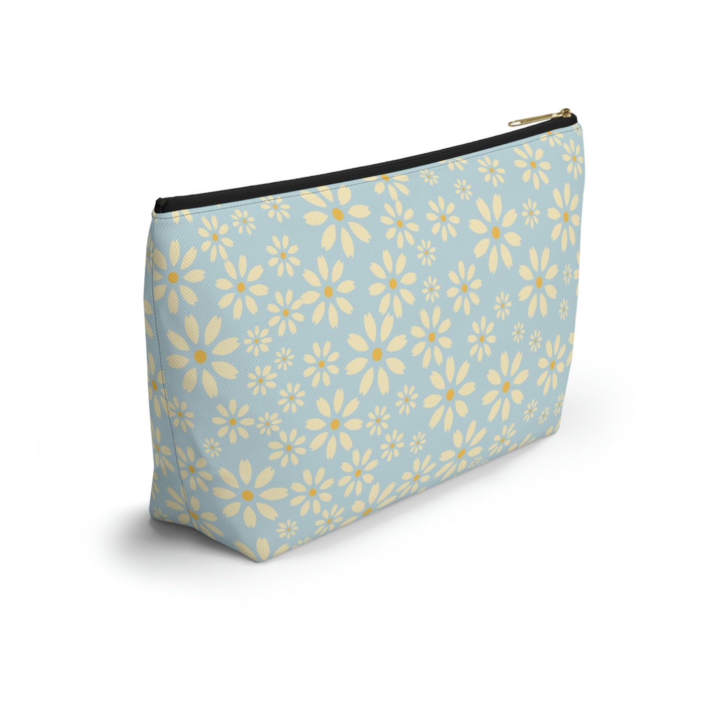 Daisy Makeup Bag / Blue Personalized Cosmetic Bag