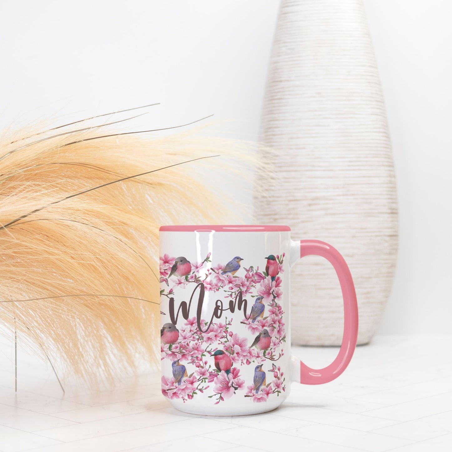 Cherry Blossom Mug / Personalized Pink Mug