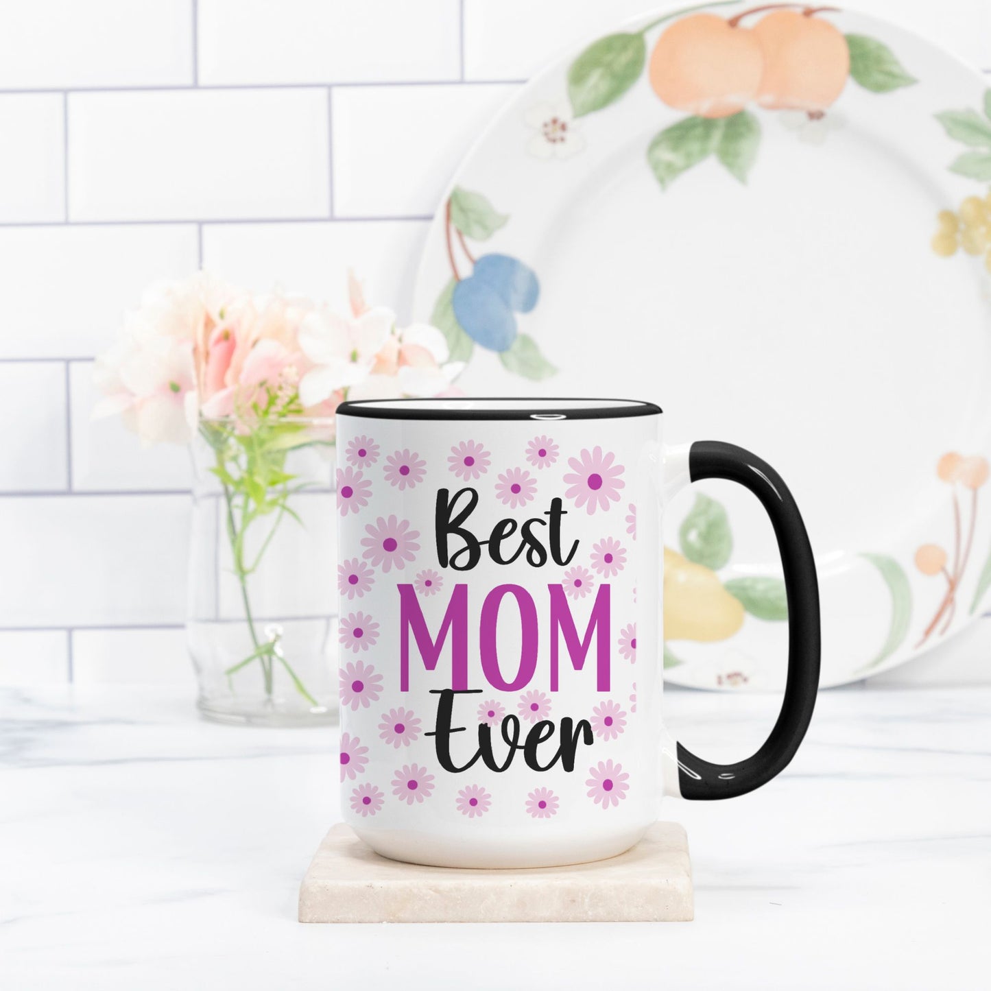 Mother's Day Mug / Pink Daisy Mom Mug