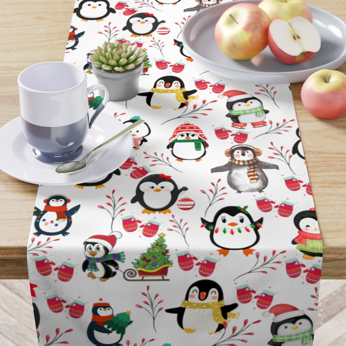 Penguin Table Runner / Christmas Table Runner / Christmas Decor / Penguin Decor