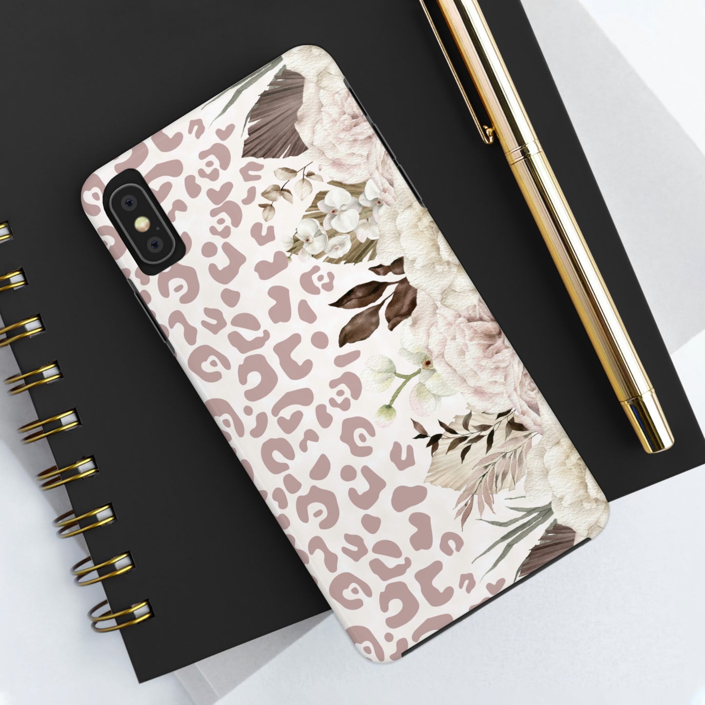 Women's Leopard Print Floral Iphone Case
