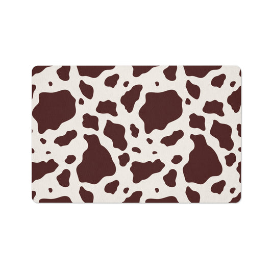 Cow Print Floor Mat / Brown Cow Print Decor