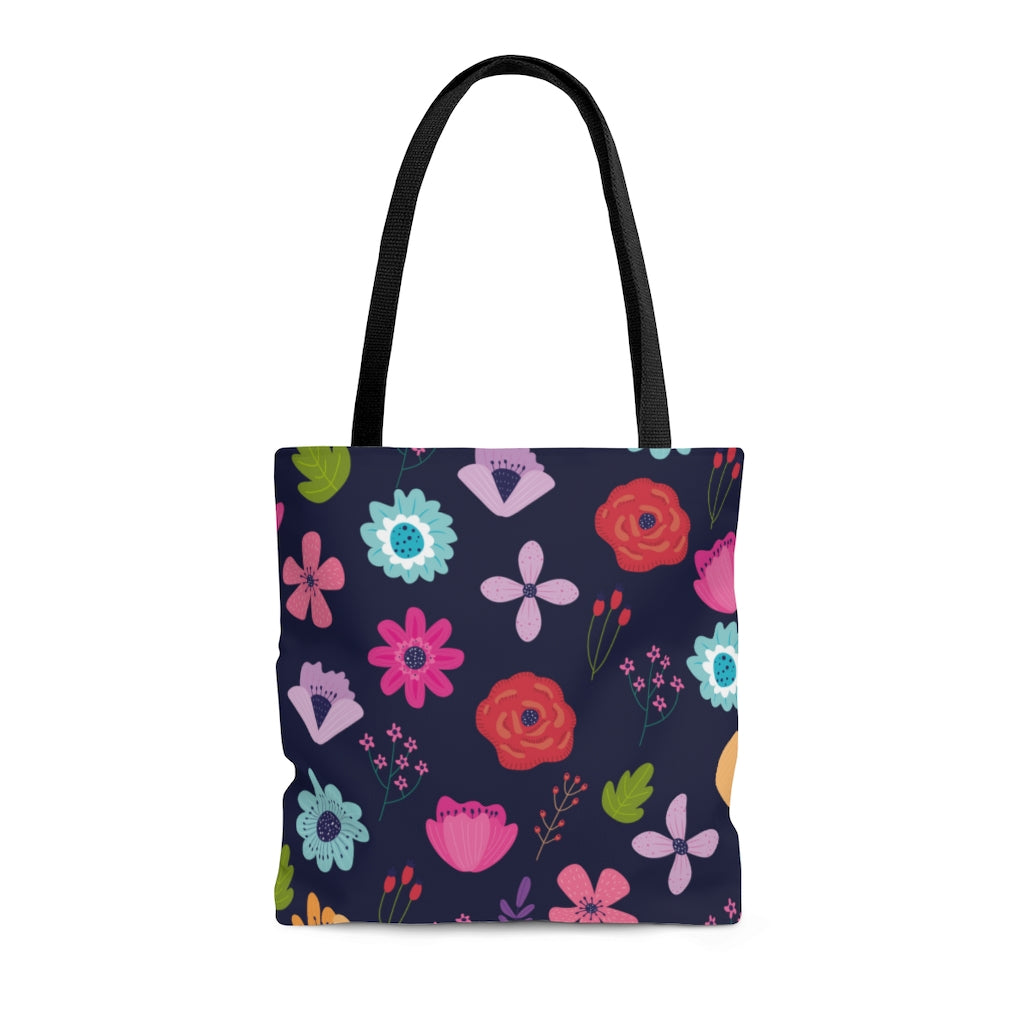 Abstract Floral Tote Bag