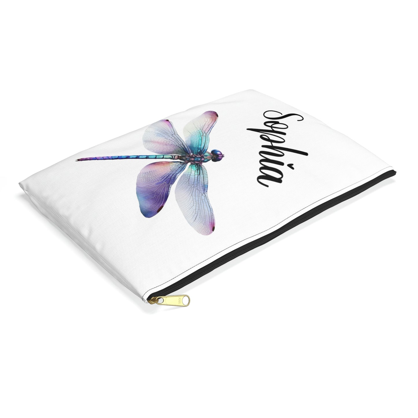 Personalized Name Dragonfly Makeup Bag