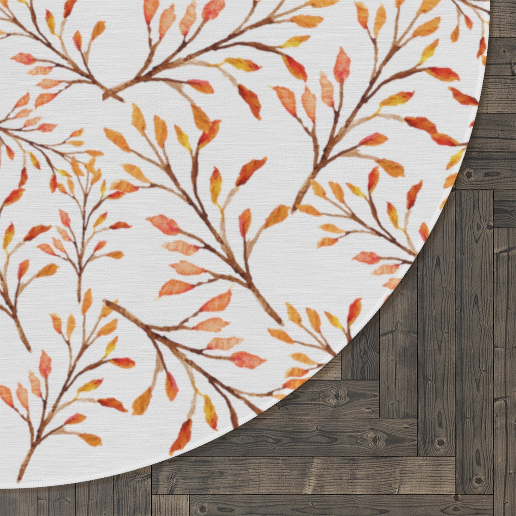 Fall Leaves Round Rug / Autumn Mat