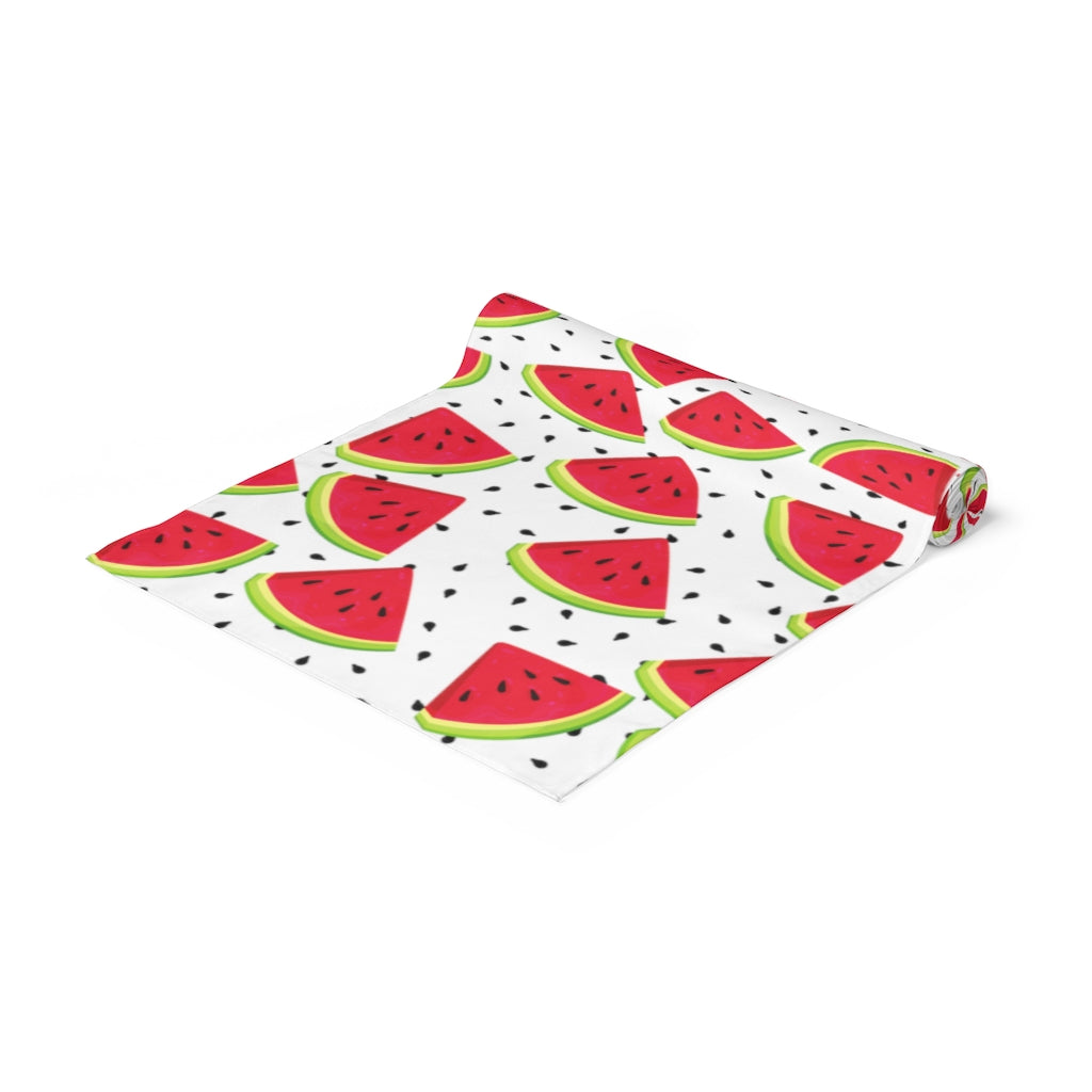 summer table runner with watermelon pattern