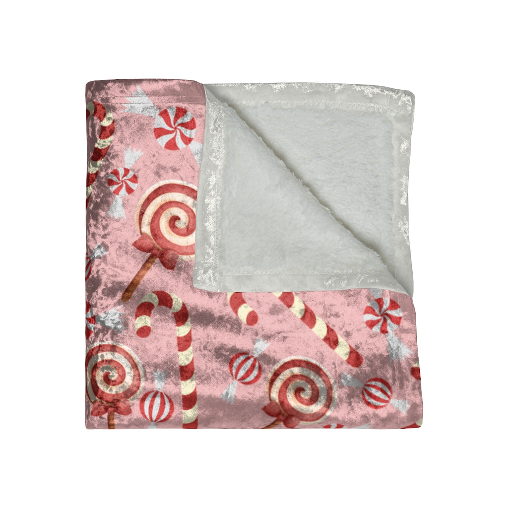 Christmas Blanket / Pink Candy Cane Blanket