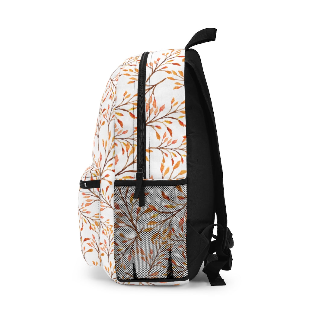 fall leaves backpack for girls or women for back to school or carry on for travel