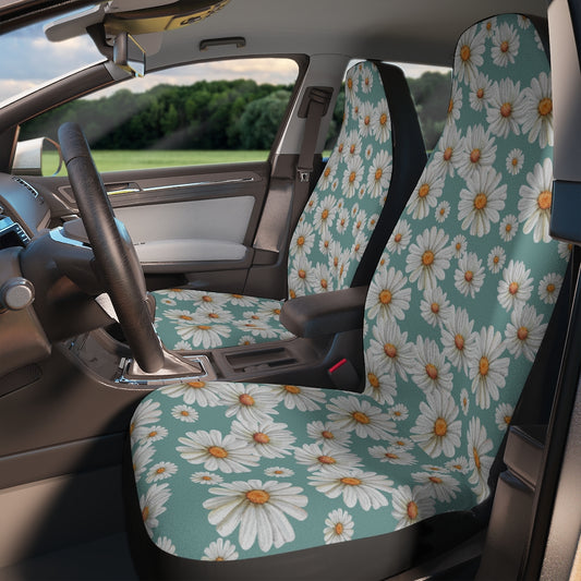 Daisy Car Seat Covers / Floral Car Accessories