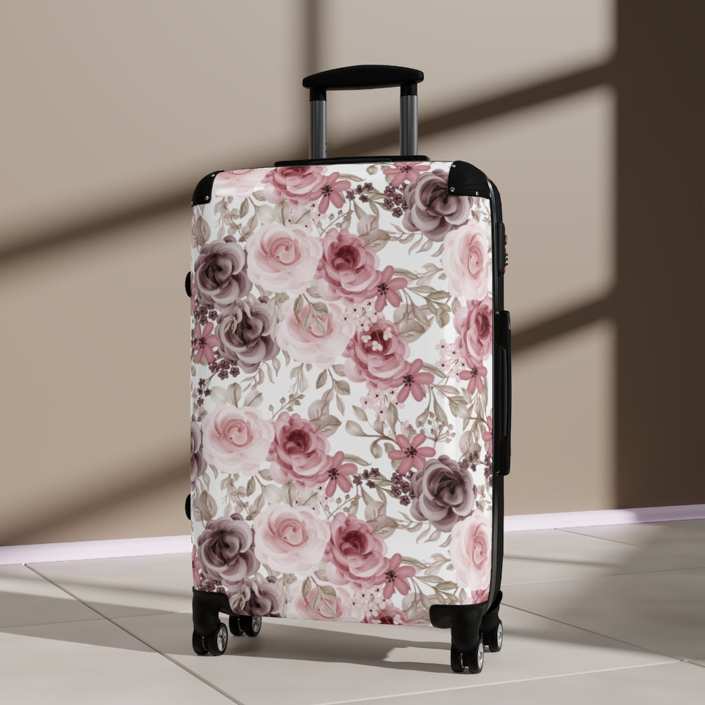 Floral Suitcase Rose Flower Luggage Farmhouse for the Soul