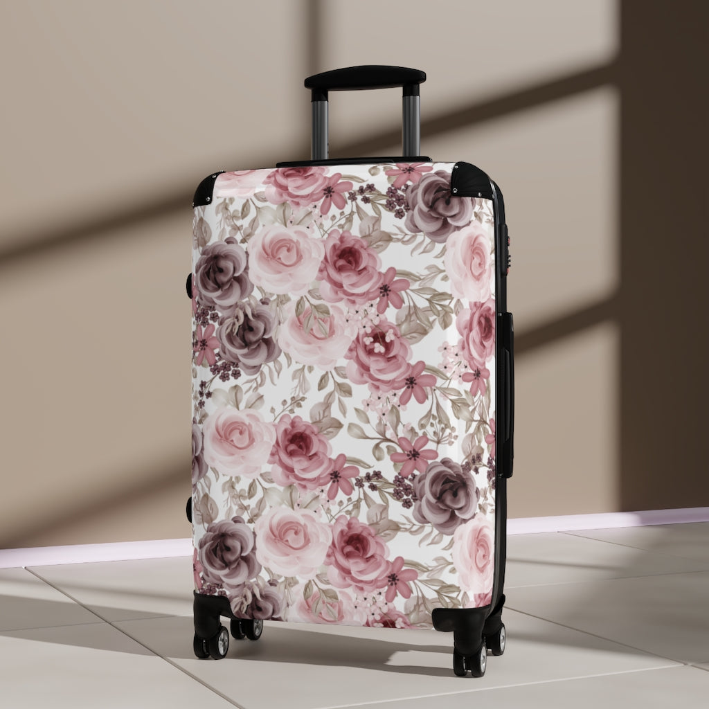 Floral Suitcase / Rose Flower Luggage