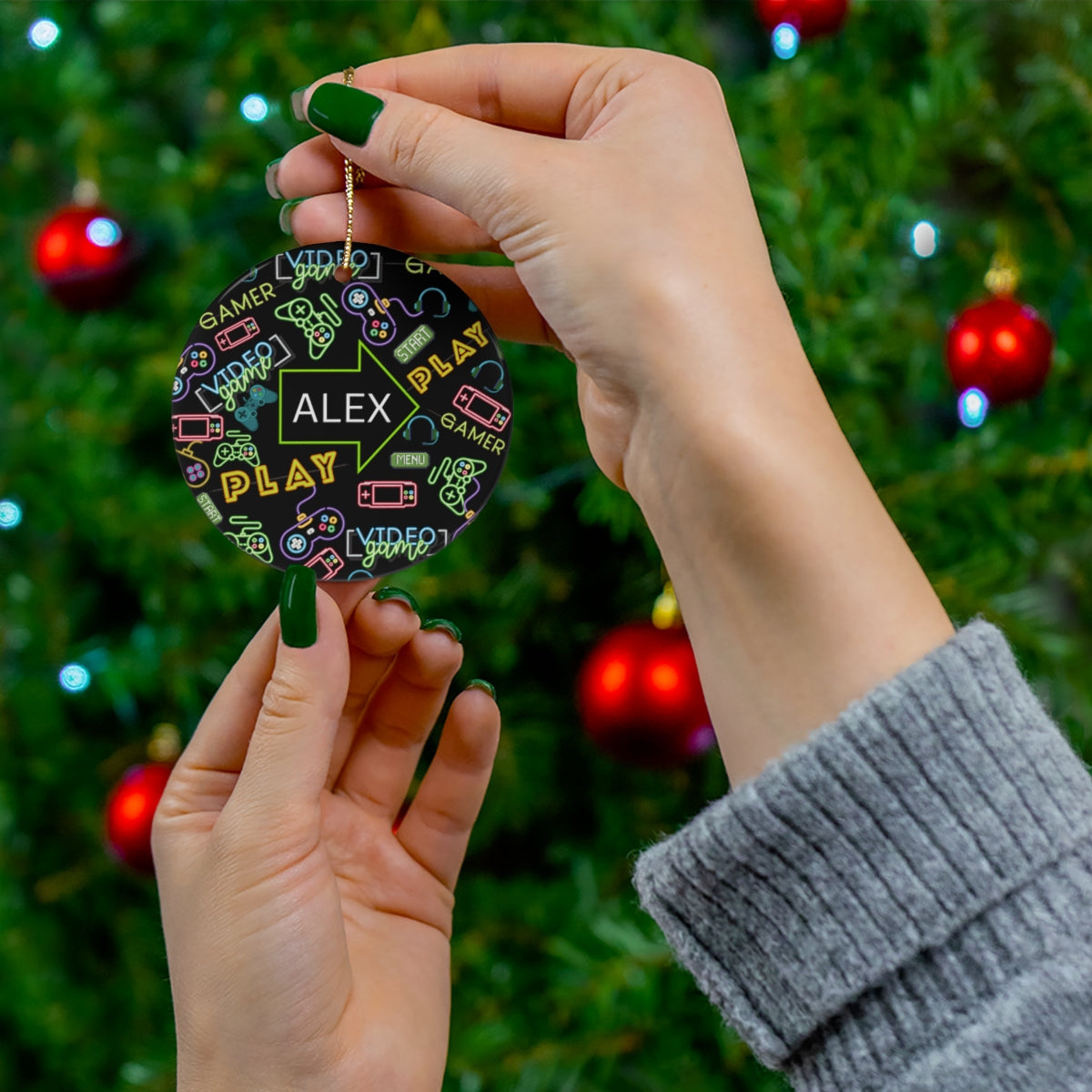 Video Game Ornament / Personalized Christmas Ornament
