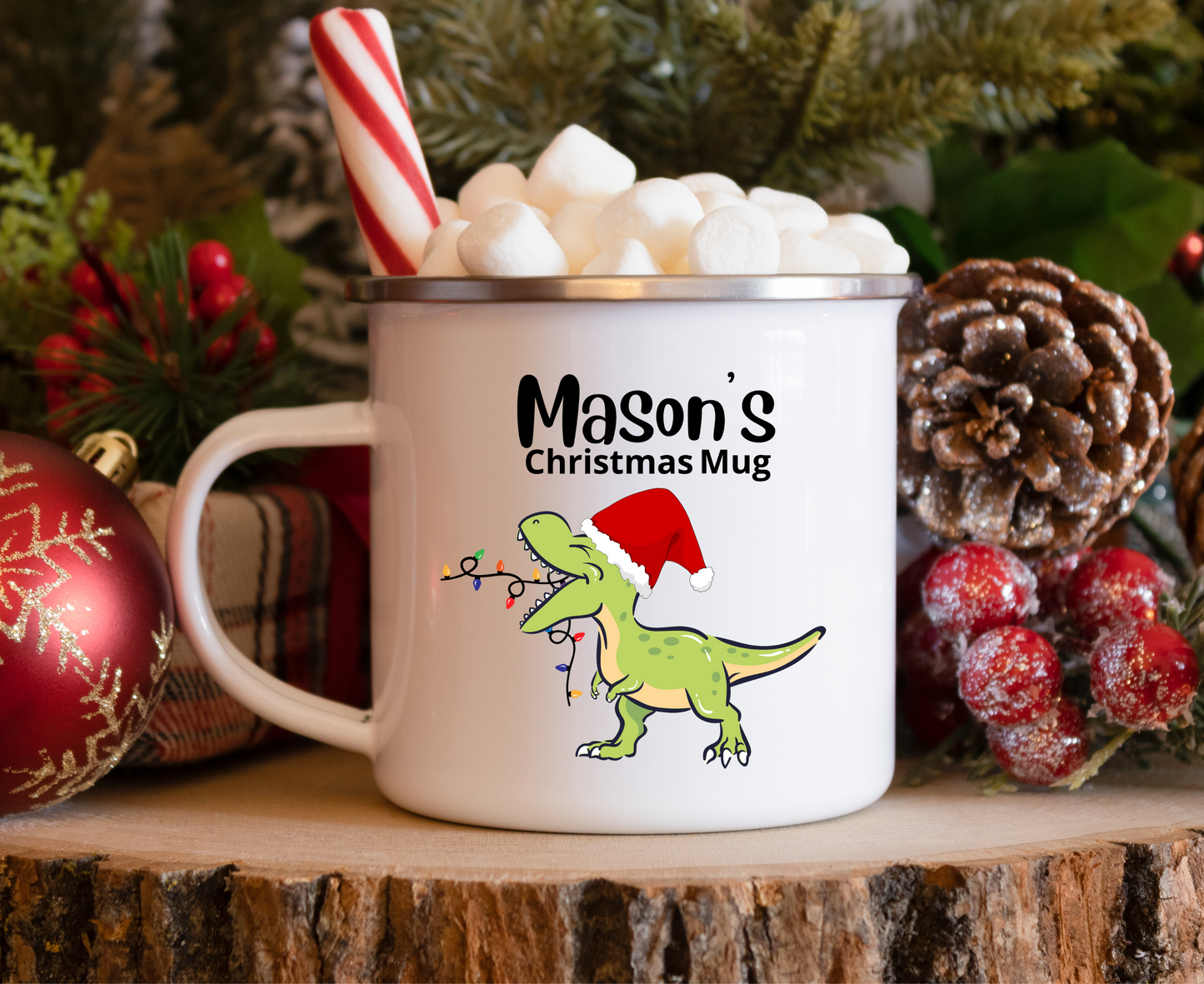 Dinosaur Cup / Boys Christmas Mug / Personalized Gifts