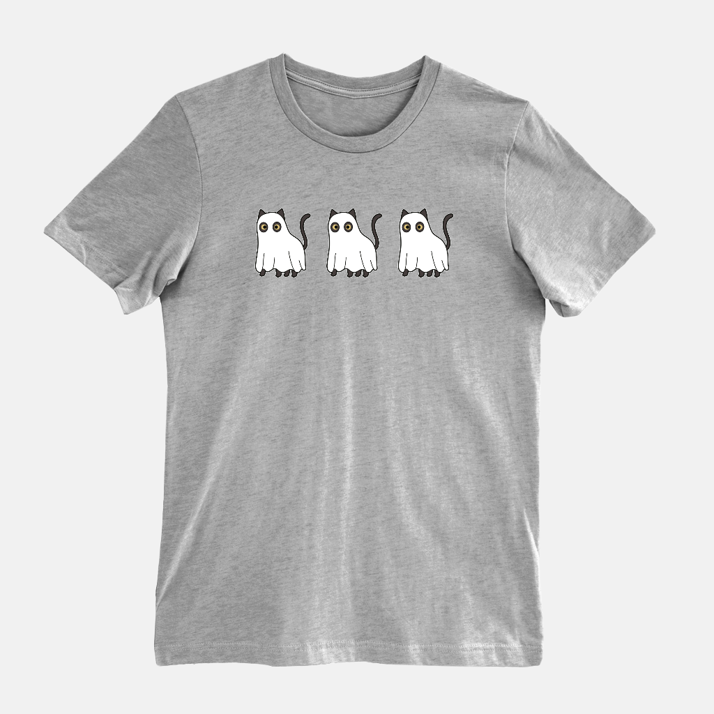 Cat T Shirt / Halloween Ghost Tee