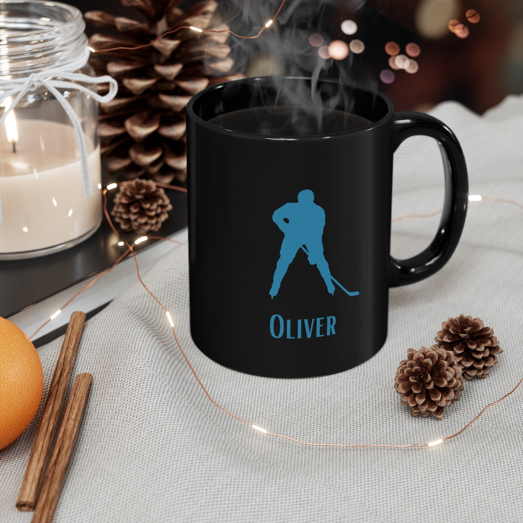 Hockey Player Mug / Personalized Hockey Coffee Mug 11oz