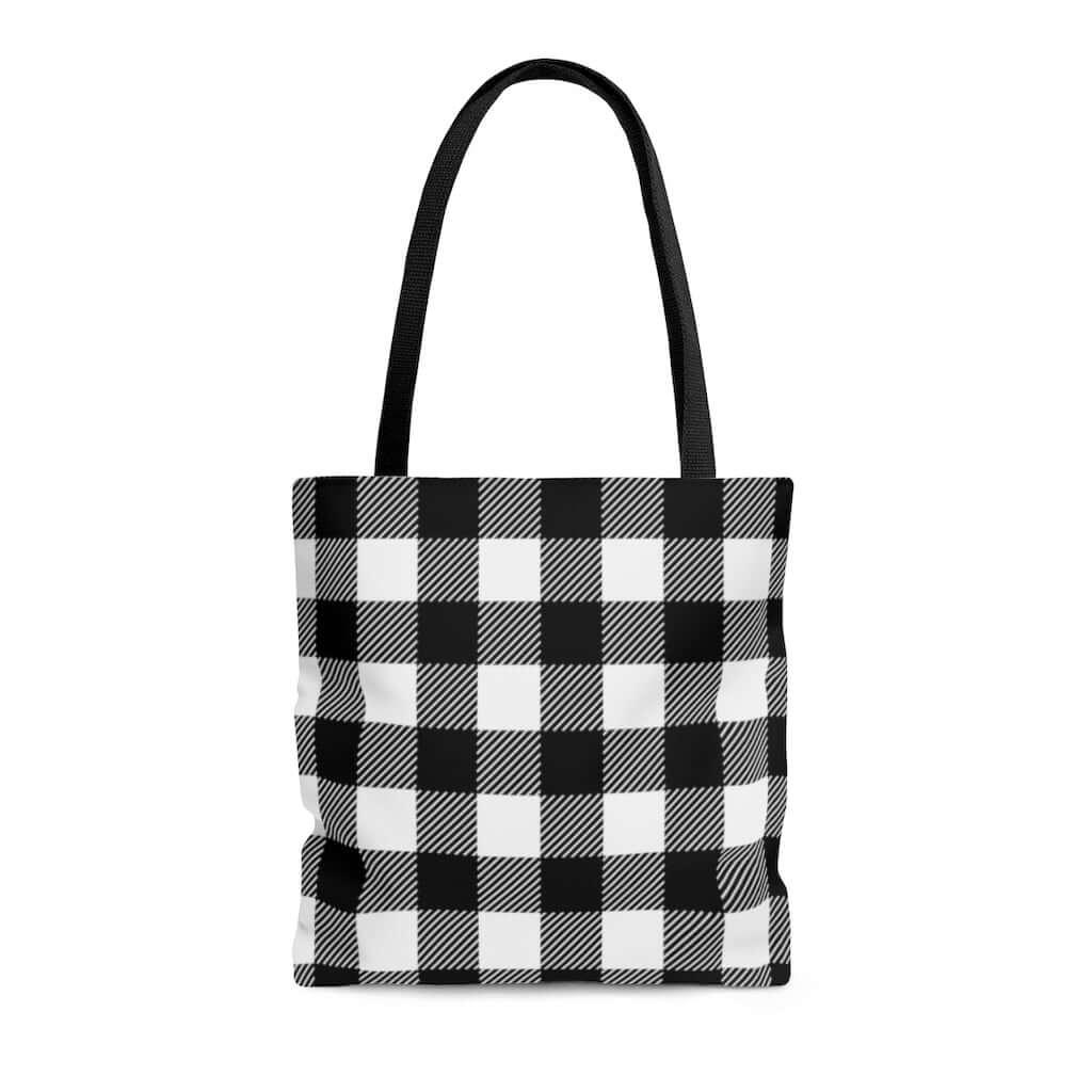 Black and white hotsell plaid purse