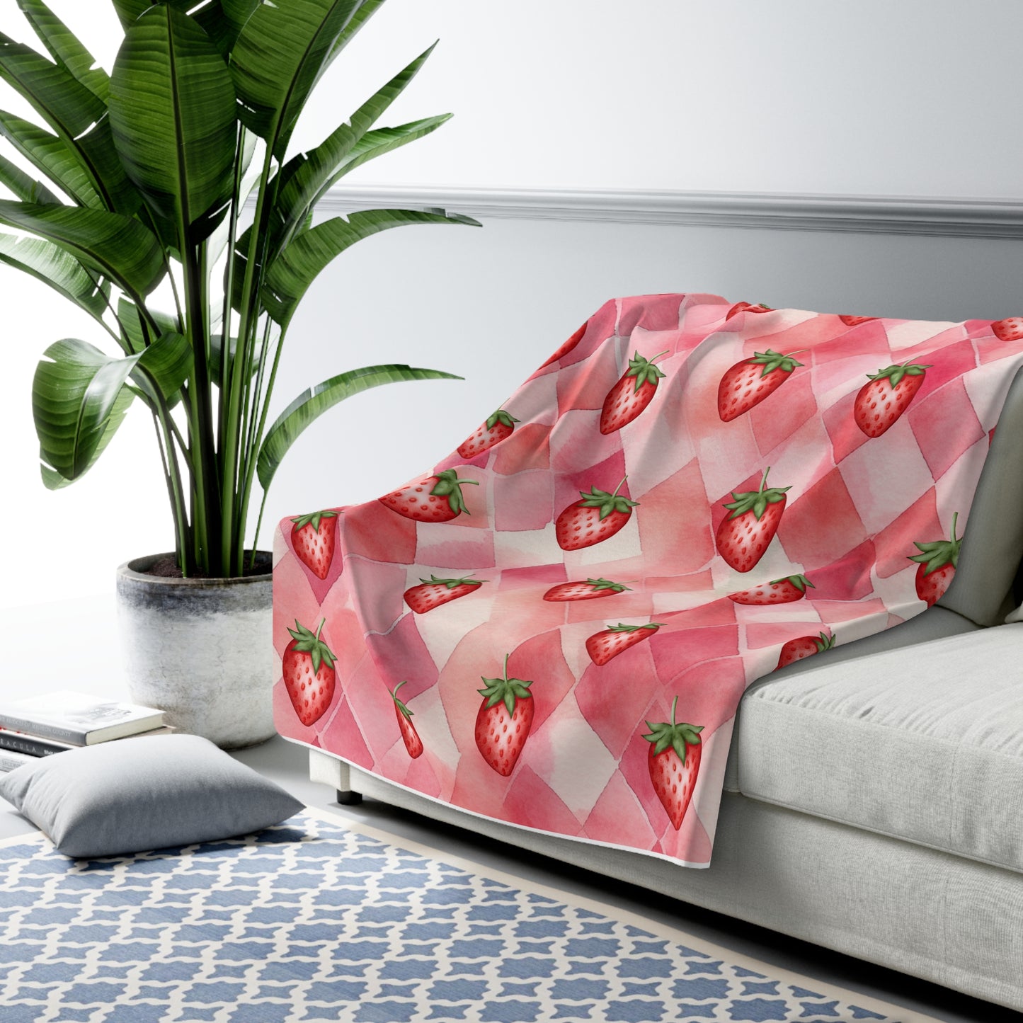 Summer Blanket, / Strawberry Picnic Blanket