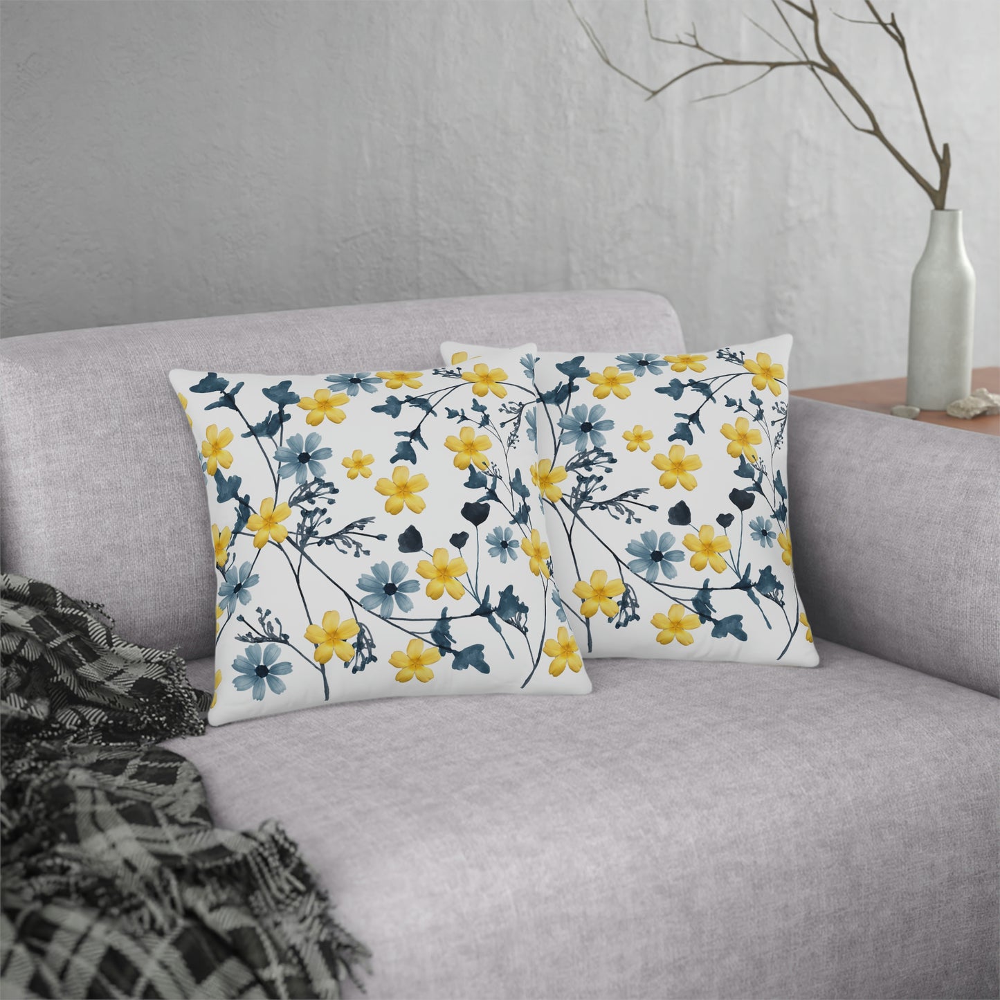 Floral Patio Pillow / Outdoor Waterproof Pillow