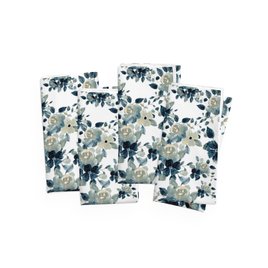 watercolor flower dinner napkins