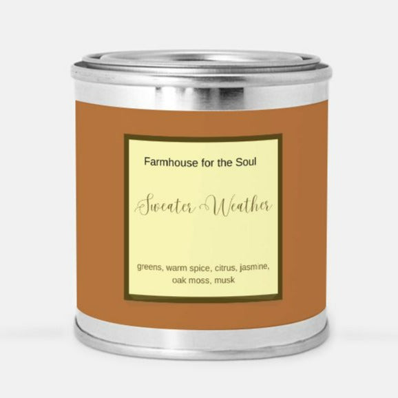 sweater weather candle for fall or autumn decor